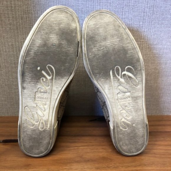 Gucci Brown Monogram Hightop Sneakers - Picture 9 of 9